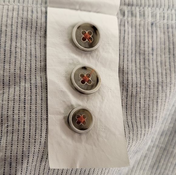 32 Bar Blues band collar button-down shirt size Medium - Picture 5 of 6